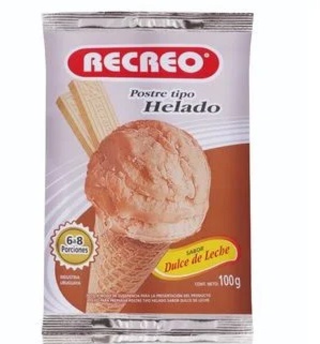 HELADO POLVO RECREO 100G DULCE DE LECHE 