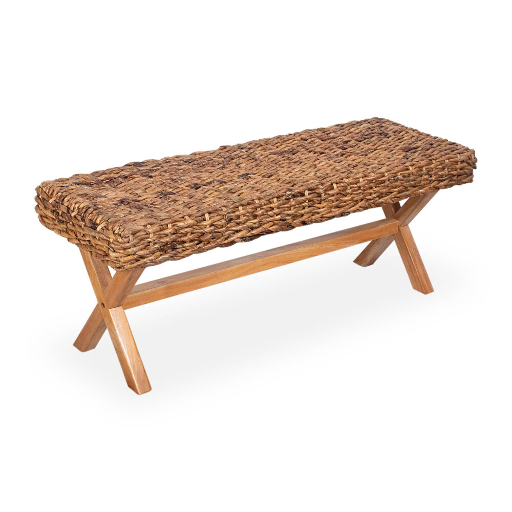 PIE DE CAMA RATTAN-Y-MADERA NATURAL-BEIGE SURI