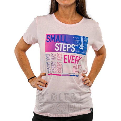 Remera Topper Moda Dama M/c Small Steps Rosa Salmon Melan S/C
