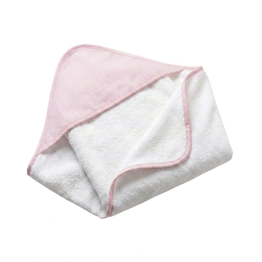 Toalla 80x80cm con Capucha - Clasic Pilar Rosa