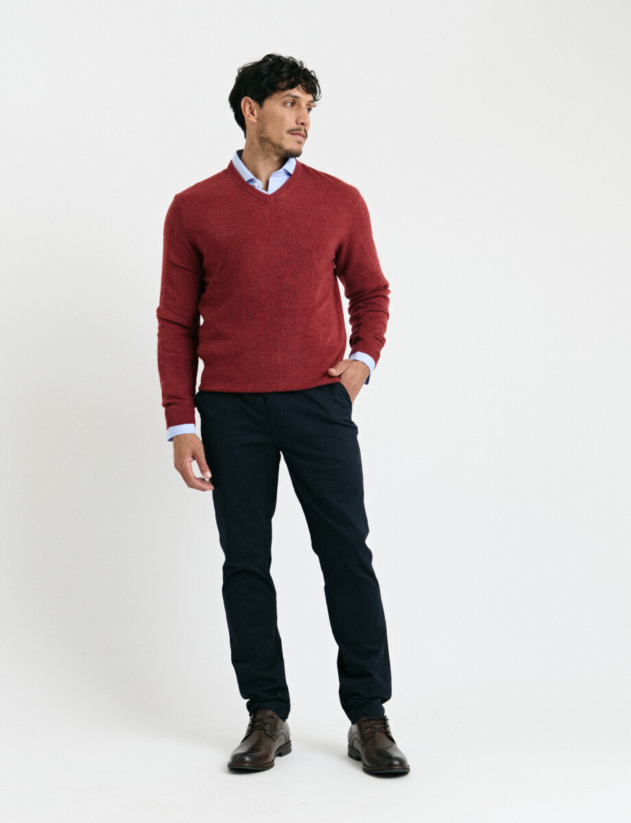 470985 SWEATER HARRINGTON LABEL Ladrillo