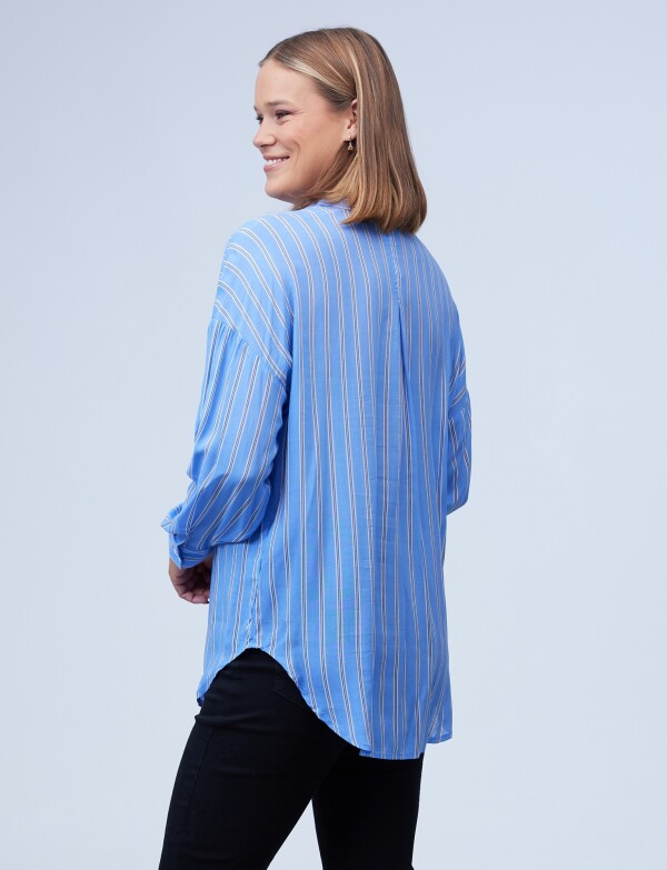 Camisa Lineas AZUL/MULTI