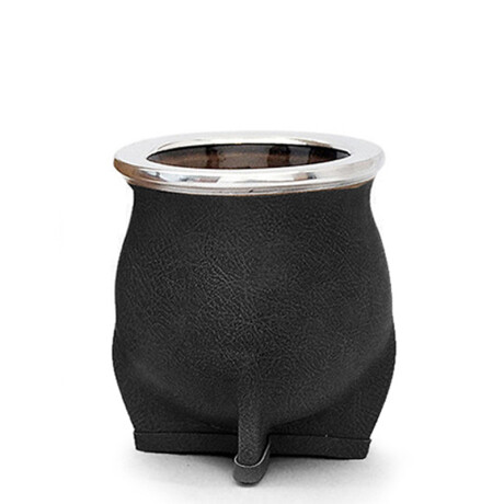 MATE DE CERÁMICA MEDIANO ALFA NEGRO URBANO