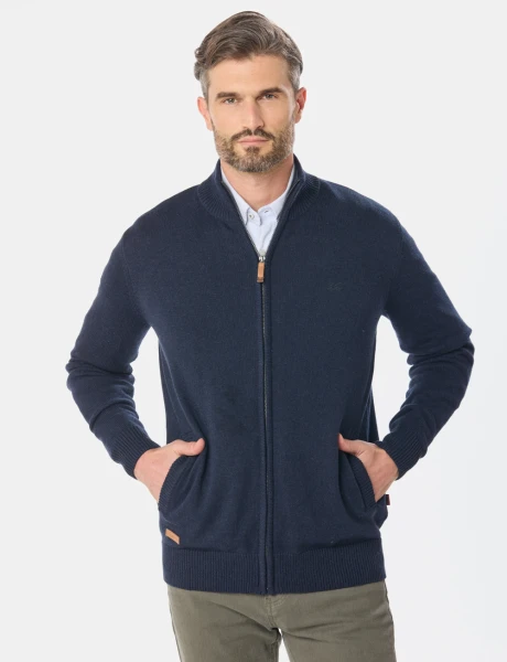 CAMPERA LANA TEJIDA Azul