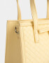 City Tendencia Cartera Mini City Trenzada - Amarillo Claro