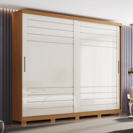 ROPERO CAYMAN 2 PUERTAS 6 CAJONES INTERNOS GUARDARROPA CLOSET ARMARIO 100% MDF OFF WHITE