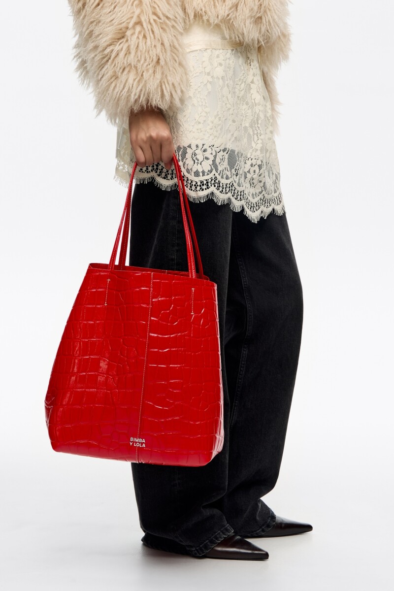 BOLSO SHOPPER GRANDE Rojo