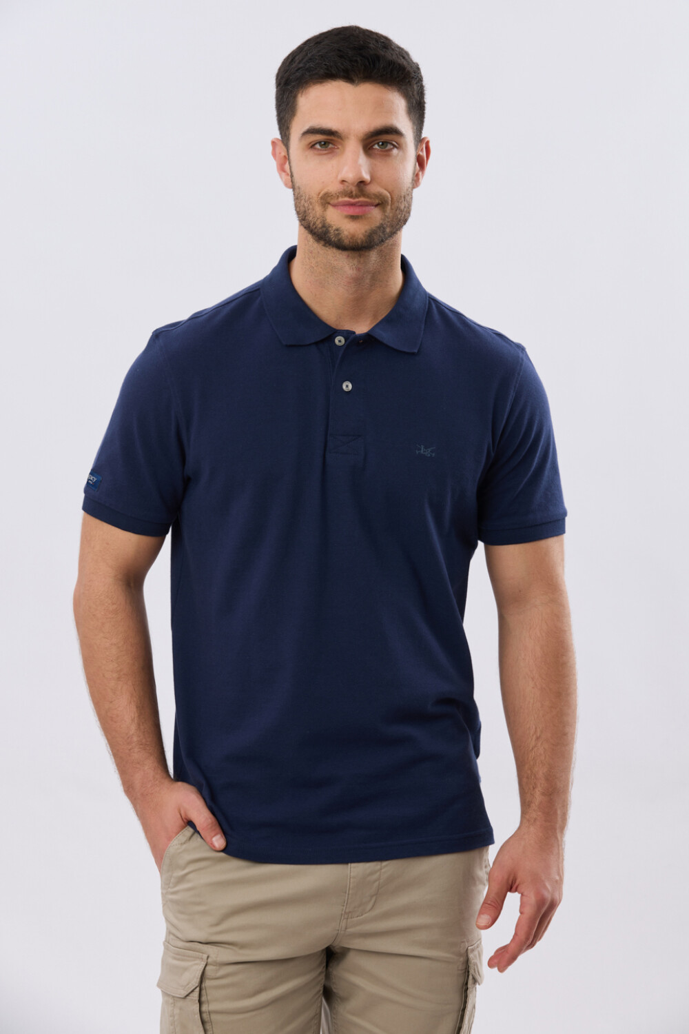 REMERA POLO LISA PIQUÉ Azul