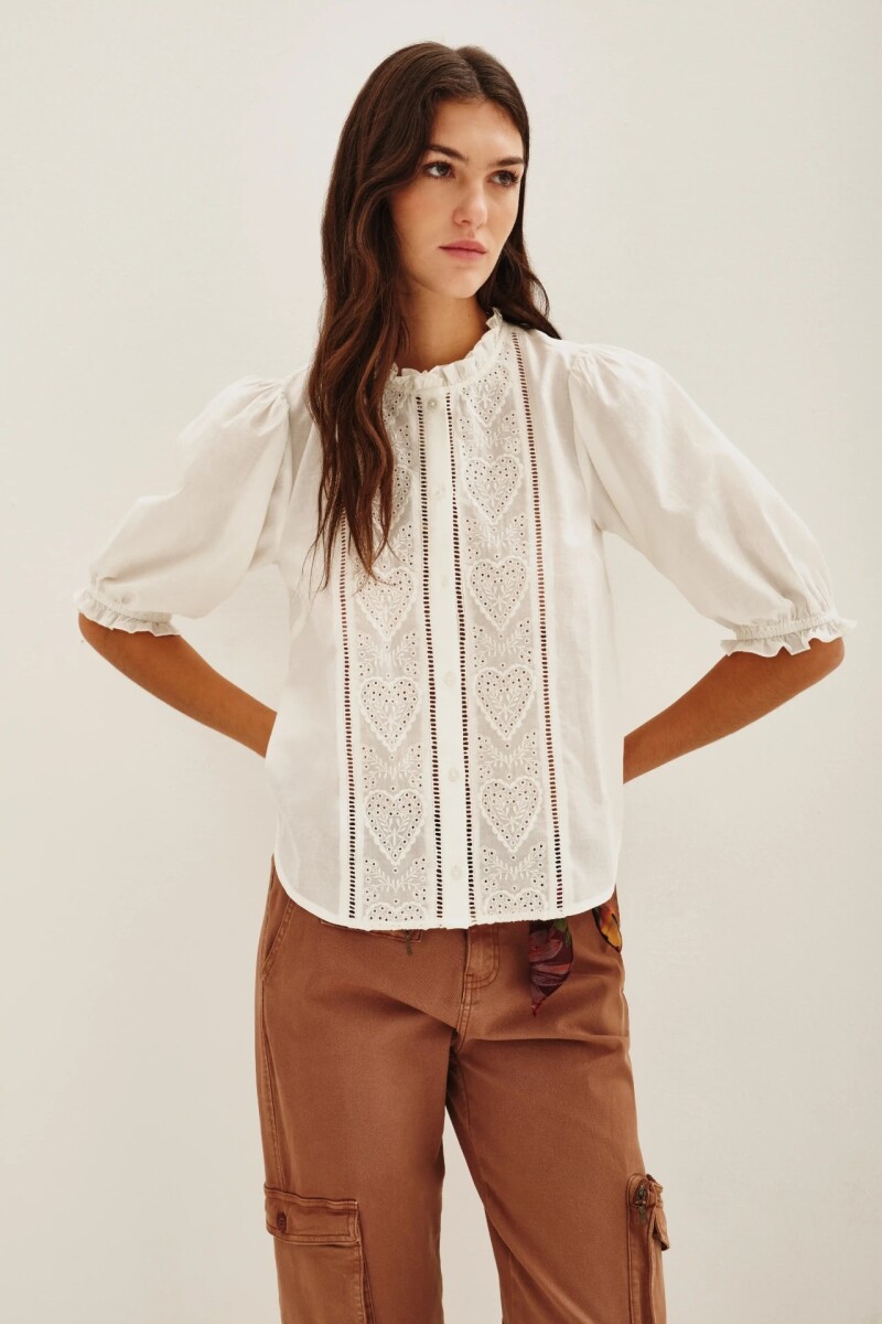Camisa Hearts Crudo