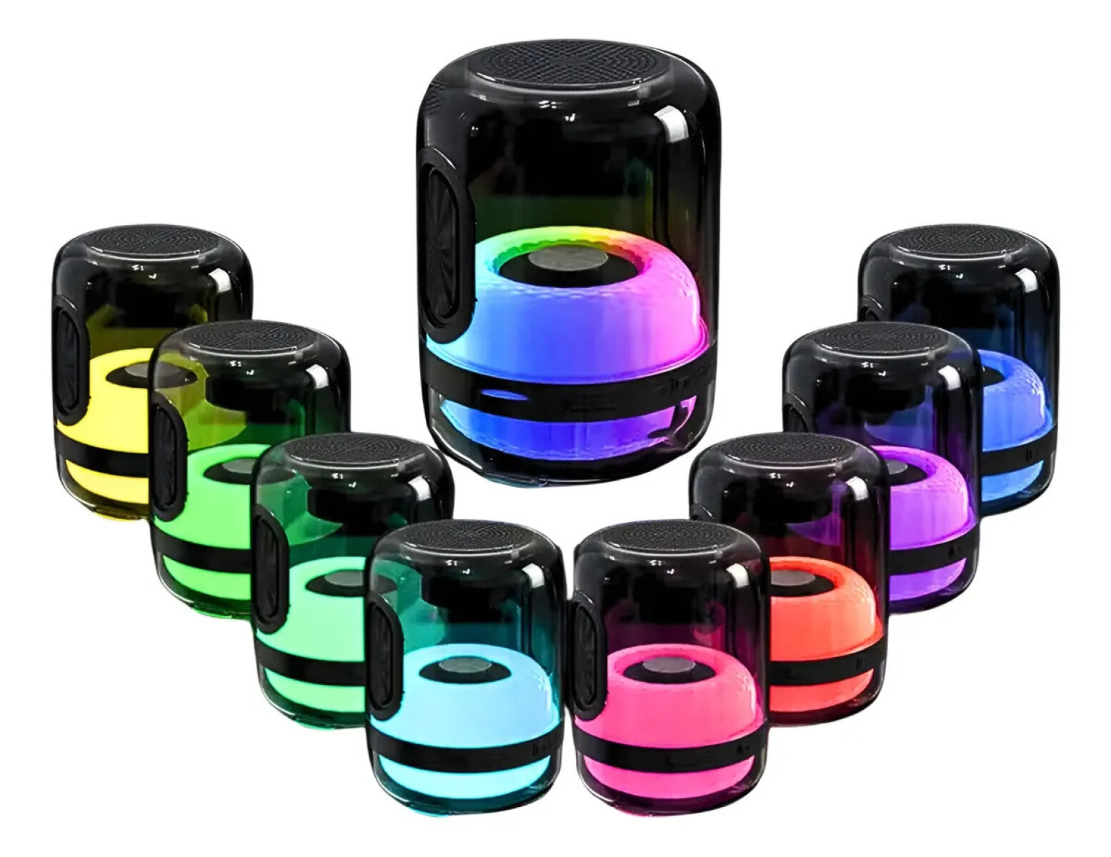 Parlante bluetooth elegante con luces Rgb 
