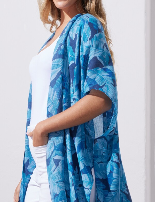 Kimono Printed AZUL/MULTI