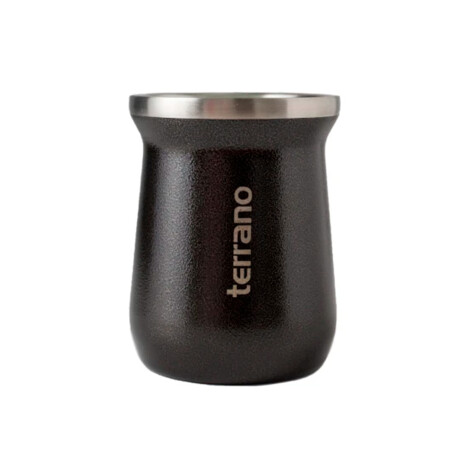 Mate Terrano Flap con Tapa Acero Inoxidable NEGRO