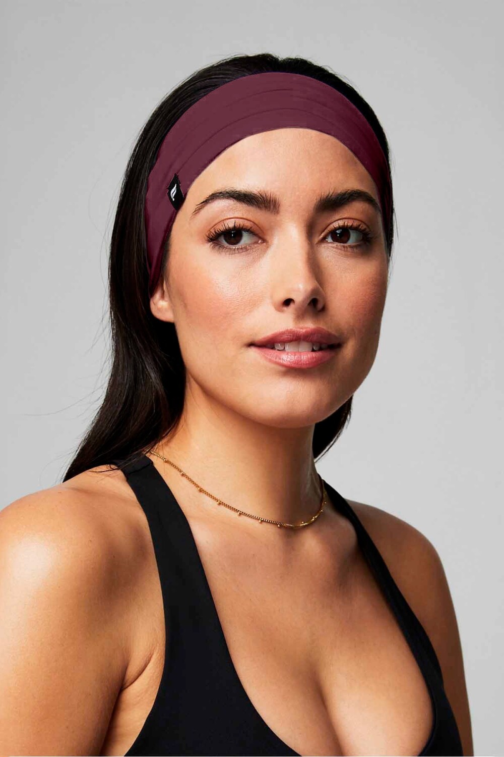 Vincha Elástica The Live-In Headband Mujer Oxblood