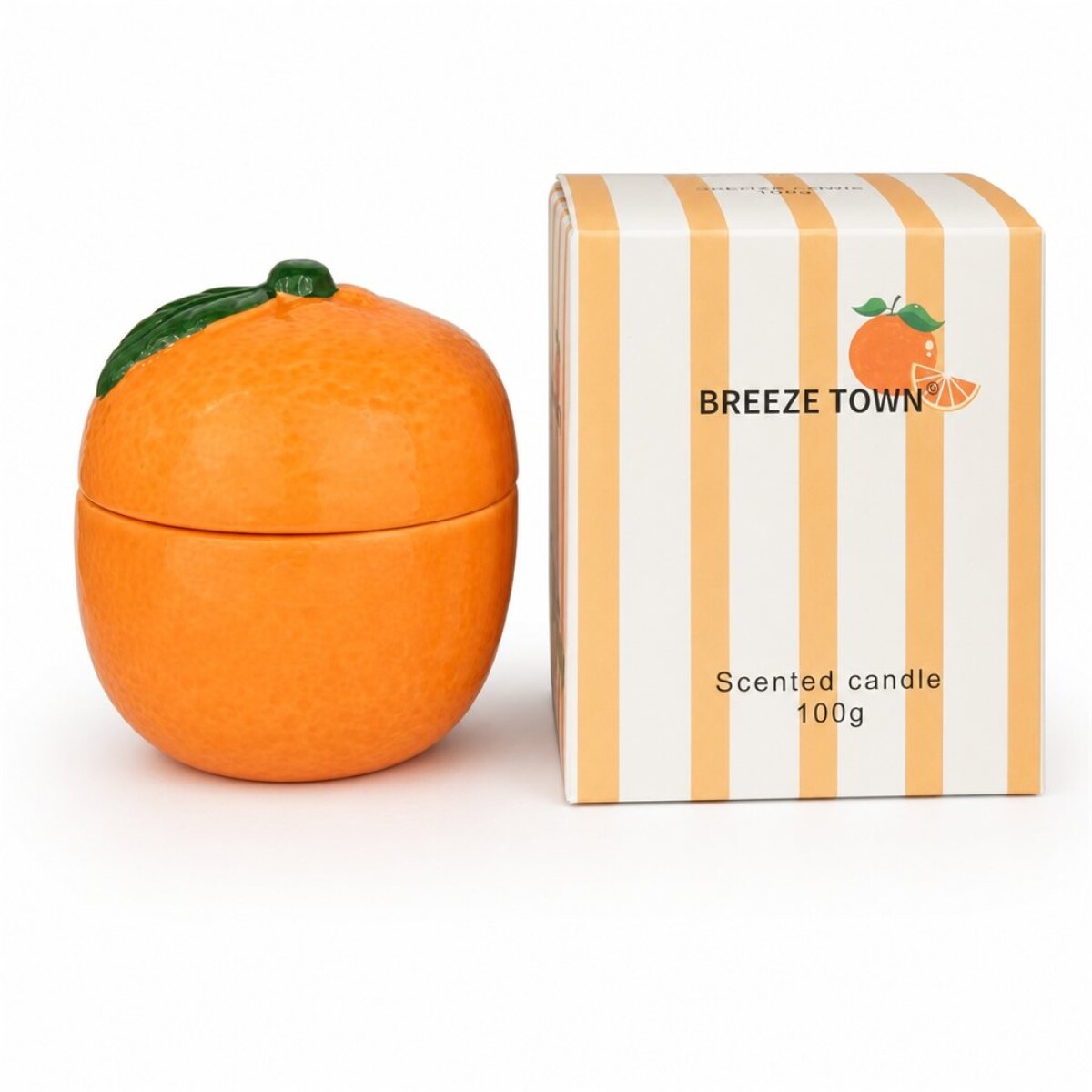 VELA AROMATICA DE FRUTA CON TAPA NARANJA 