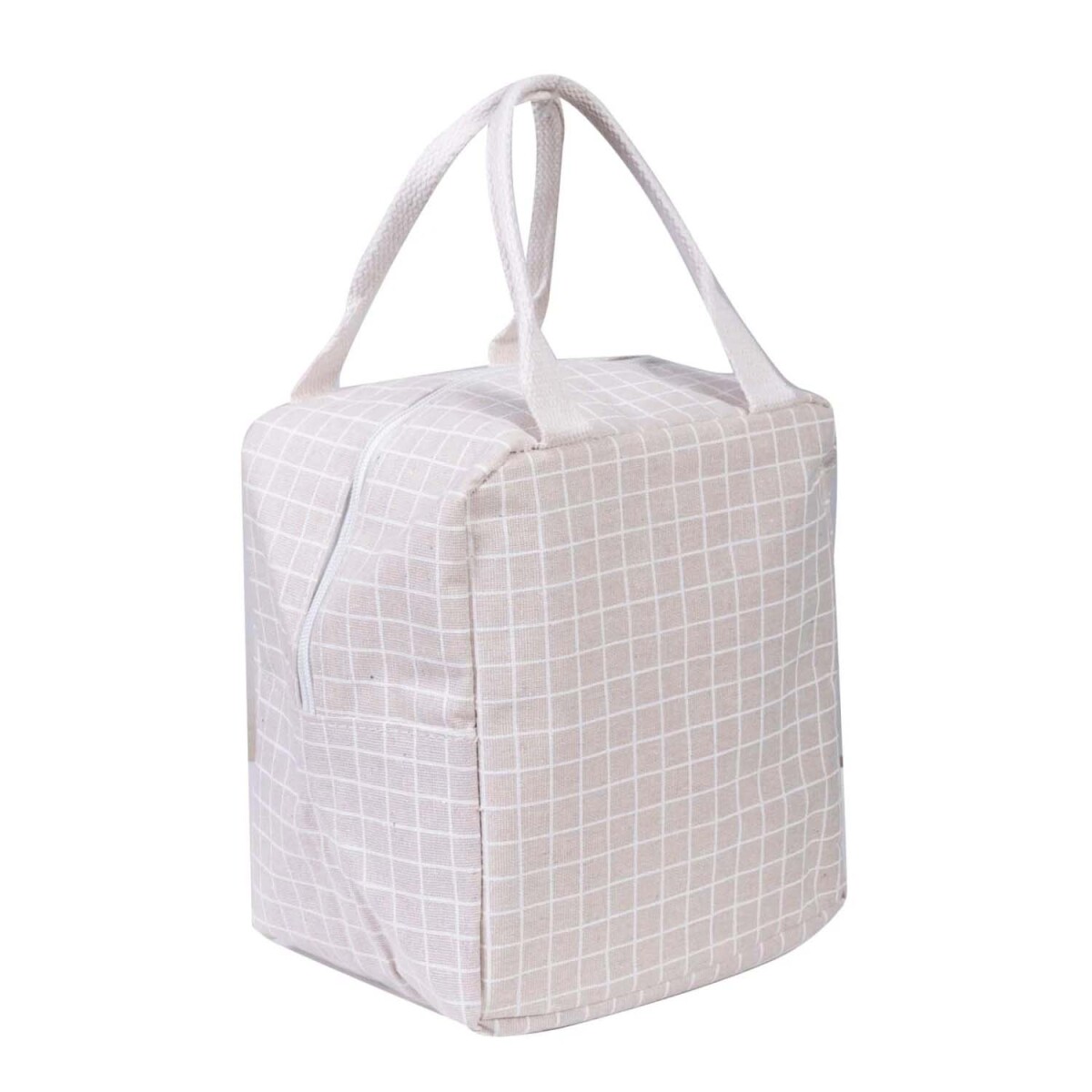 Lunchera Bolso Térmico Conservador Comida y Bebidas con Asas - Beige 