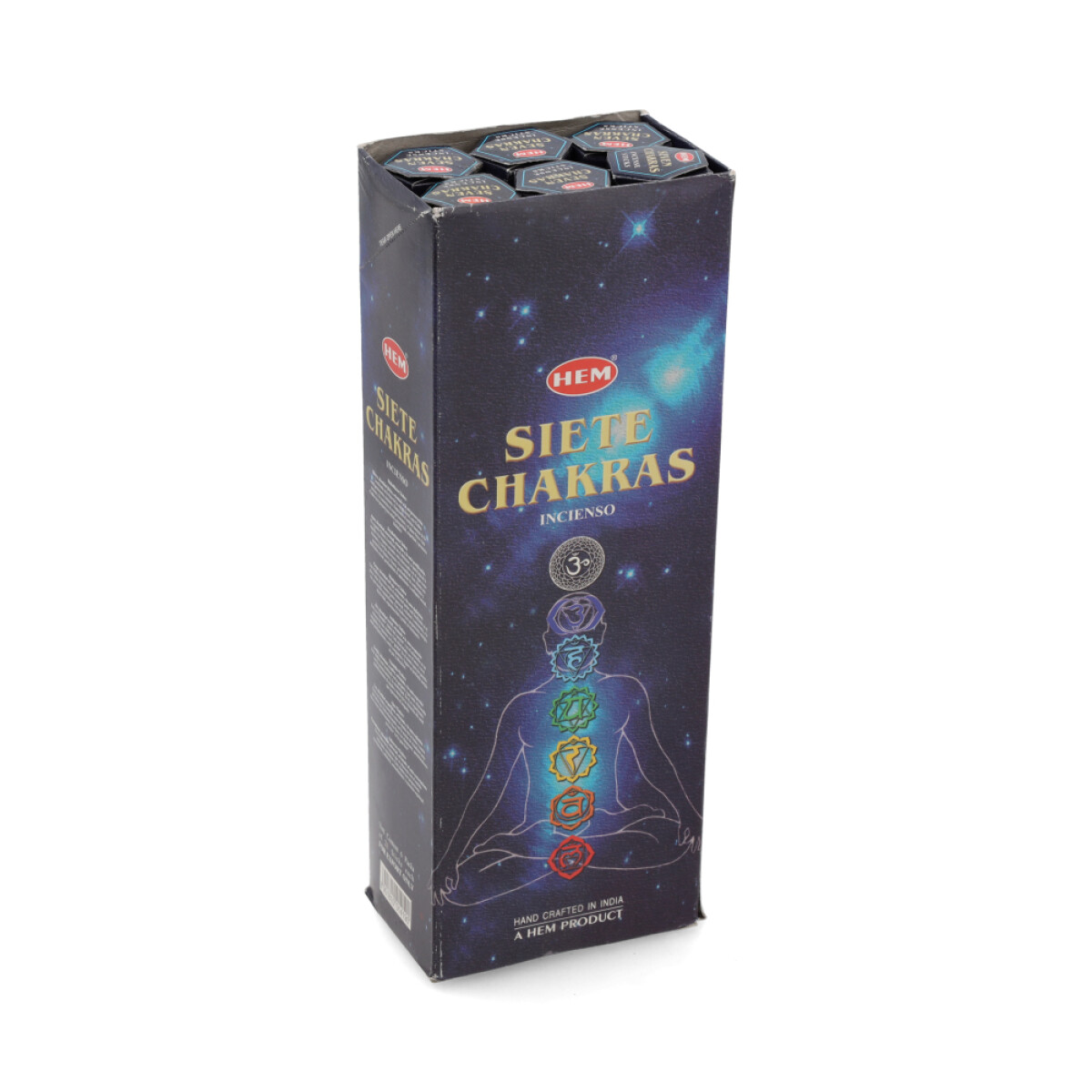 INCIENSO HEM CAJA HEXAGONAL X6 - Siete Chakras 