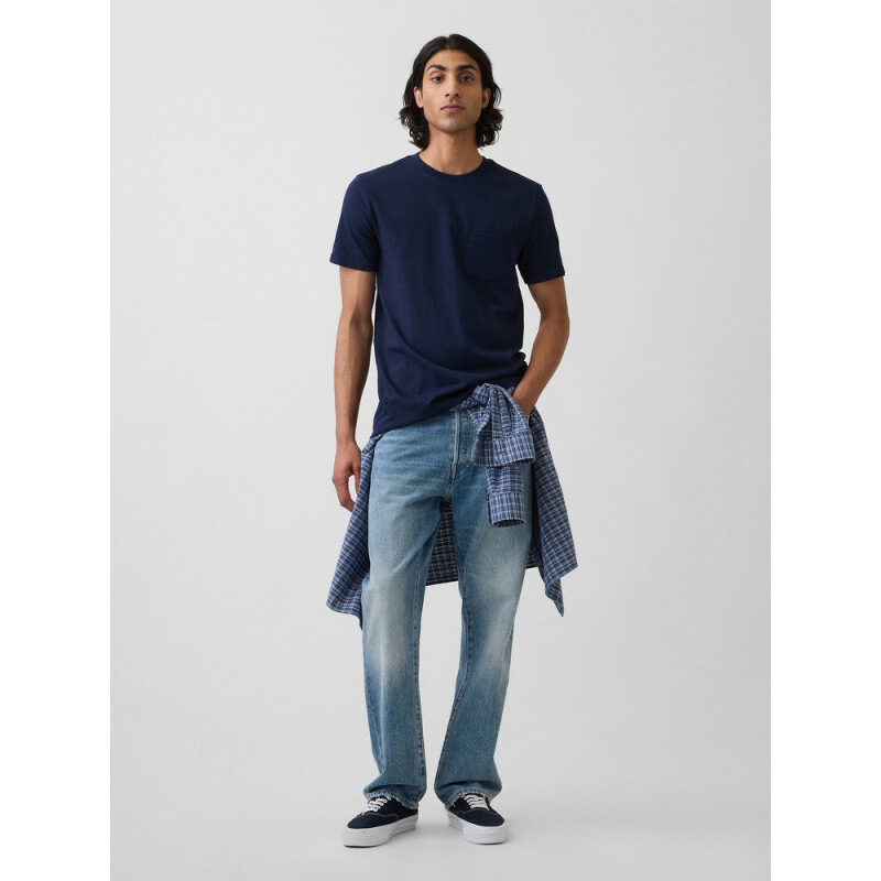 SS PKT T ORGANIC TAPESTRY NAVY