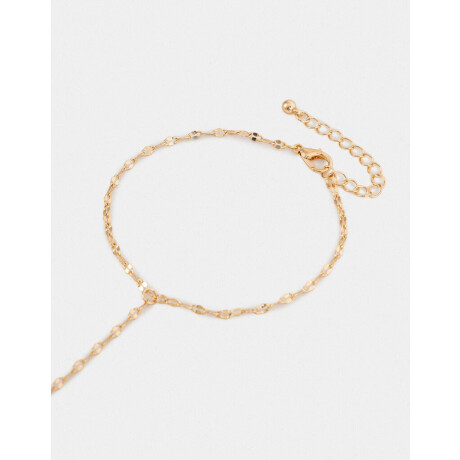 Pulsera Flexible Con Anillo Dorado