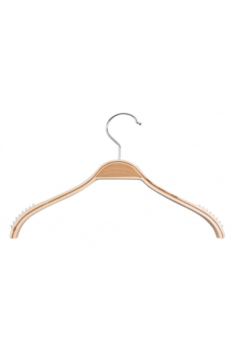 Percha De Bamboo Satinada Con Antideslizante - Niño Percha De Bamboo Satinada Con Antideslizante - Niño