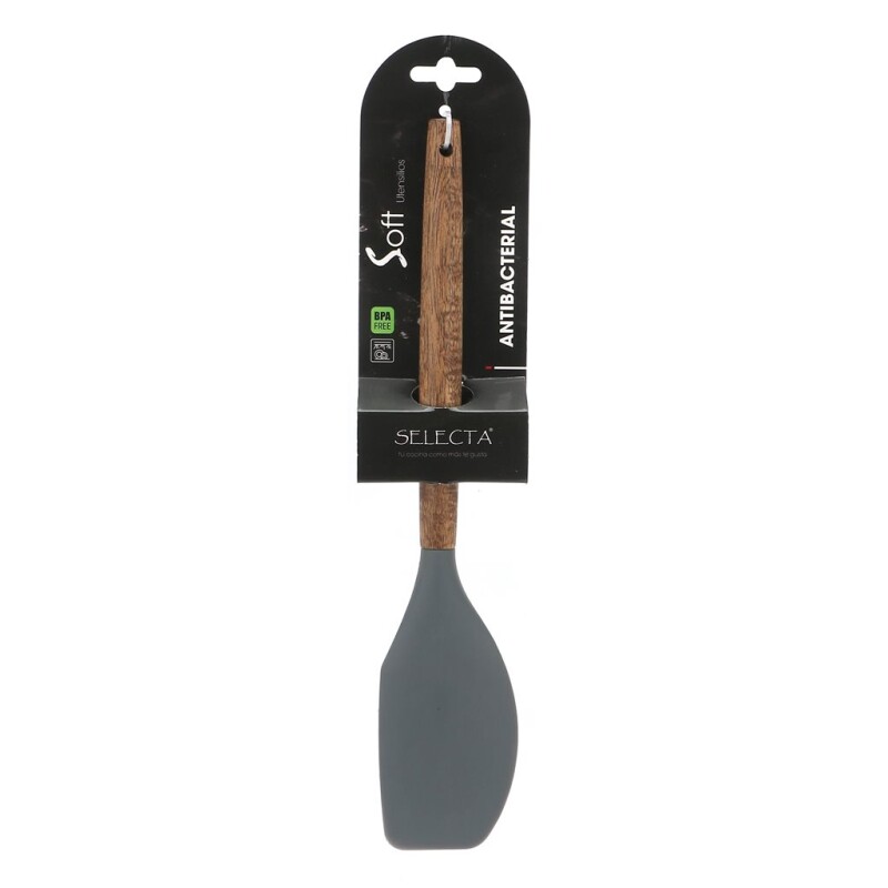ESPATULA SILICONA 31CM MANGO ACACIA GRIS ESPATULA SILICONA 31CM MANGO ACACIA GRIS