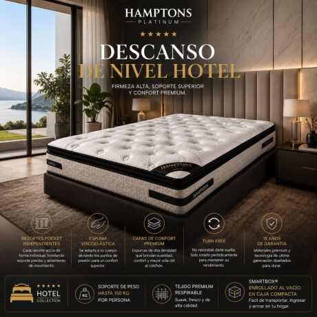 Sommier 2 Plazas Hamptons Platinum Beige