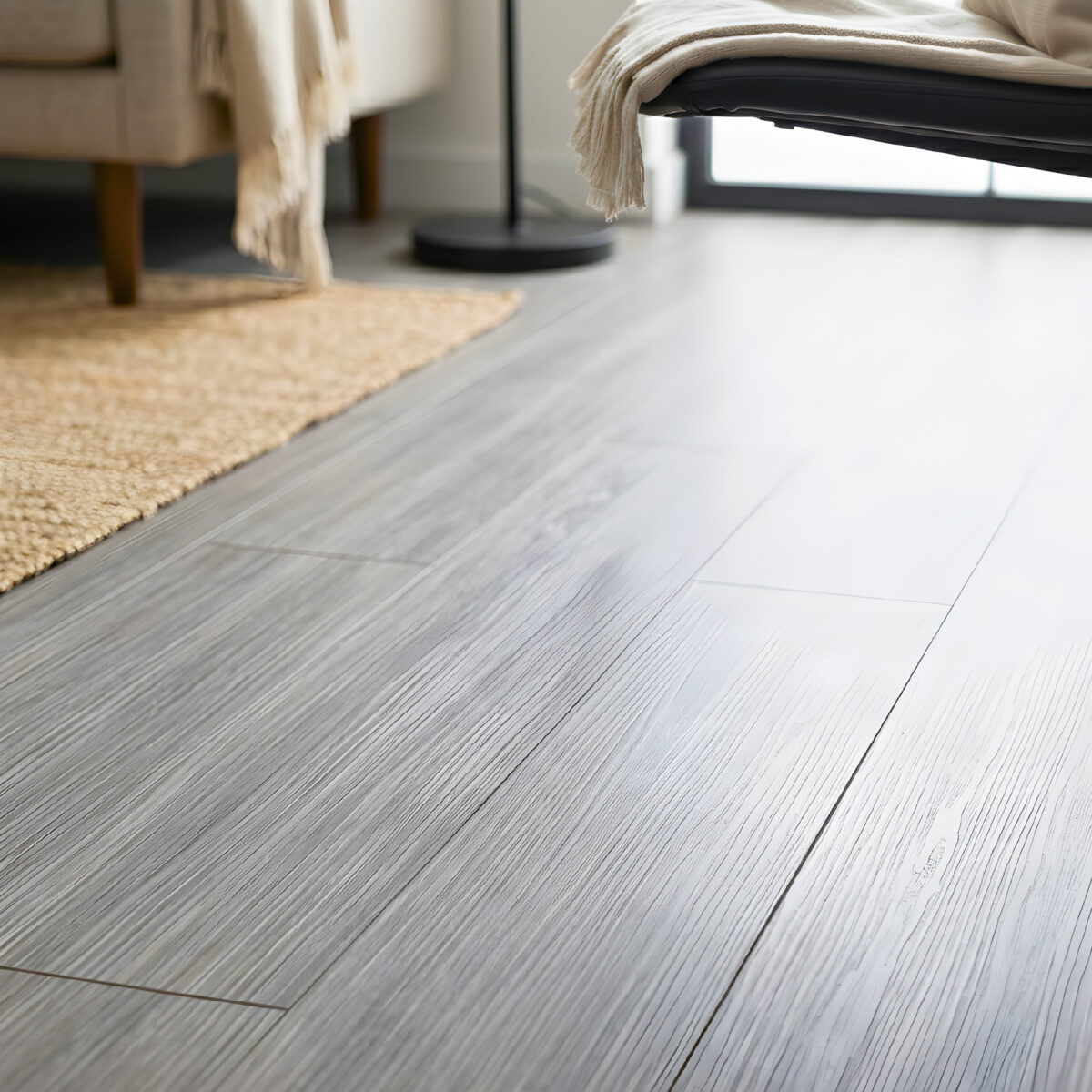 Set 3m2 Piso Flotante Madera Vinilico Adhesivo 10mm Tabla - Variante Color Gris 