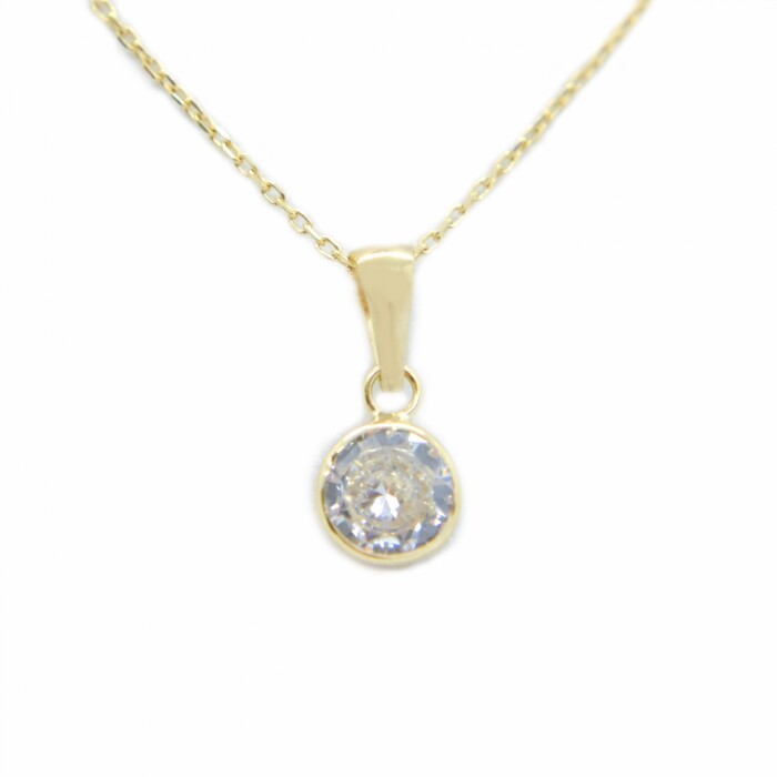 Colgante Oro 18k con Zirconia Colgante Oro 18k con Zirconia