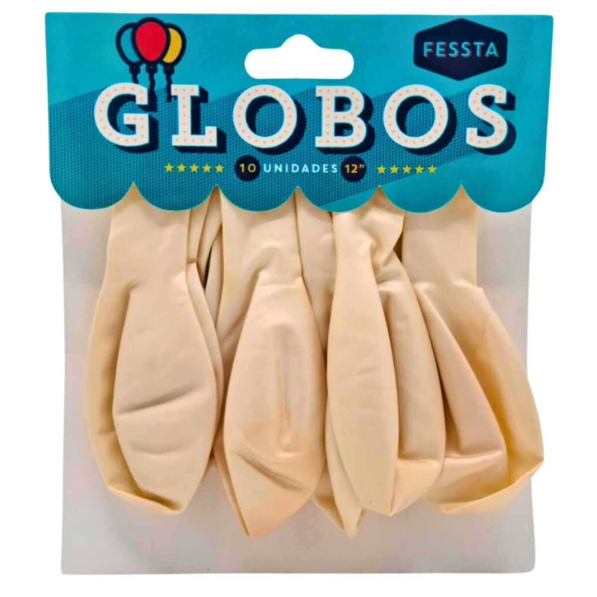 Globos X10 Tamaño R12 - Blanco Perlado 
