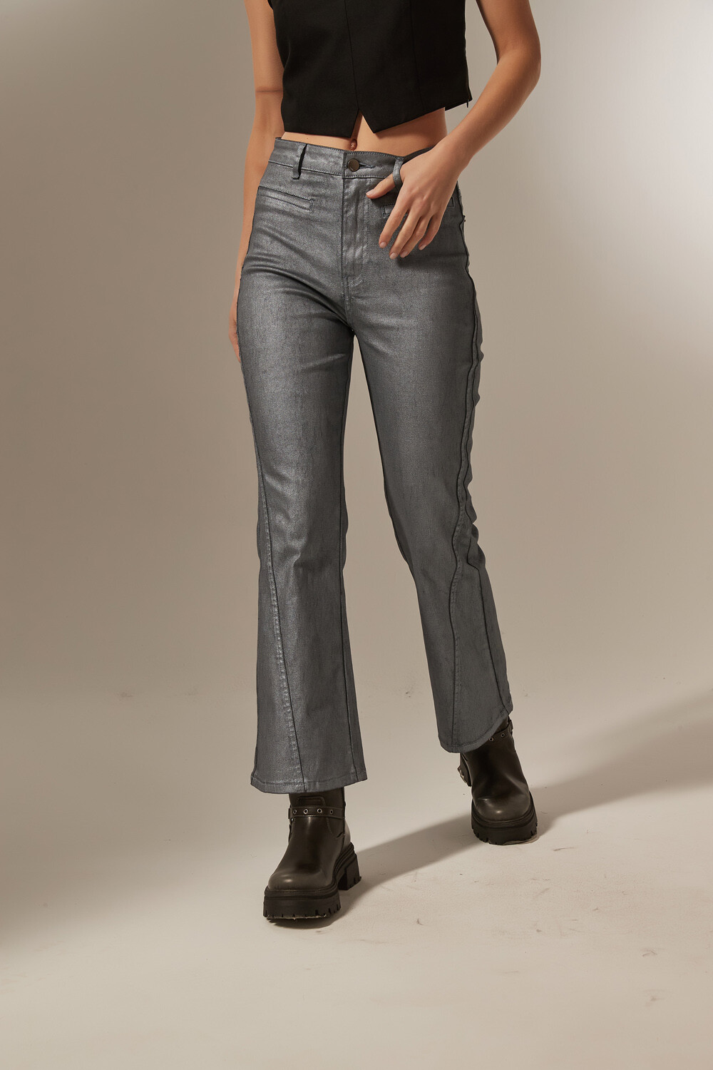 Pantalon Kanol Plateado