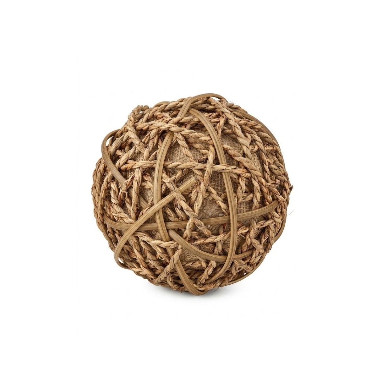 ESFERA RATAN BEIGE 18CM 