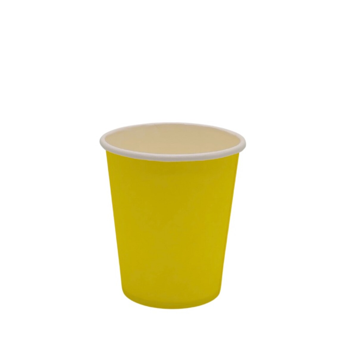 Vaso Liso Descartable de Carton x10Und - Amarillo 