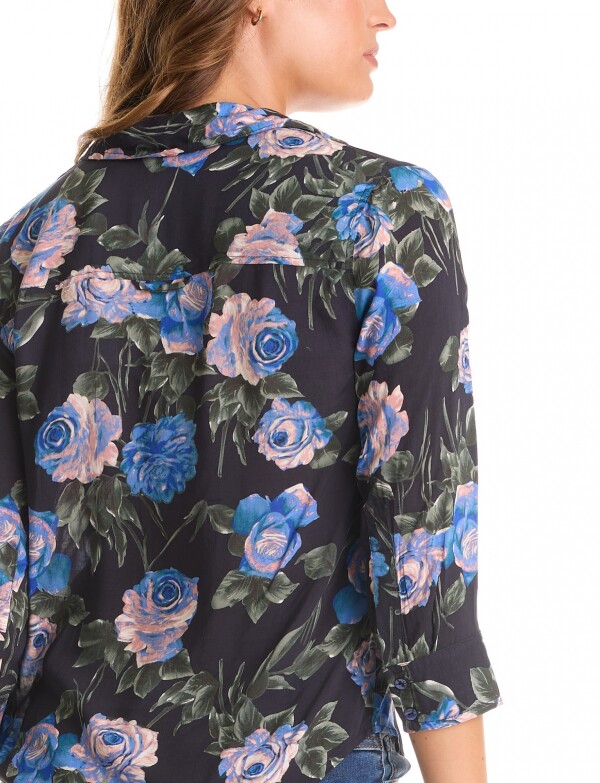 Camisa Flores MULTI/NEGRO