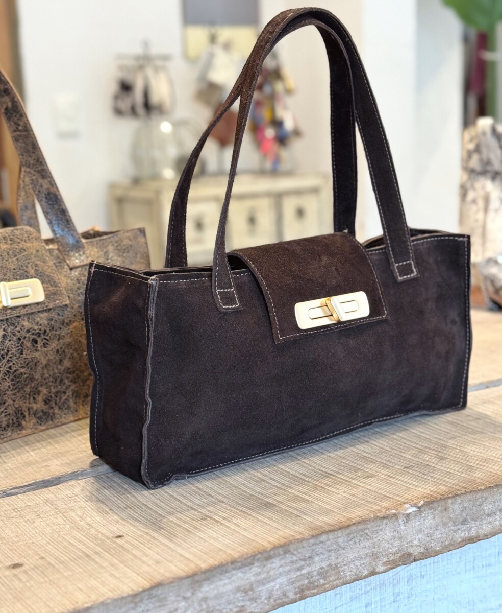 Tote Bag Baguette - Gamuza Chocolate 