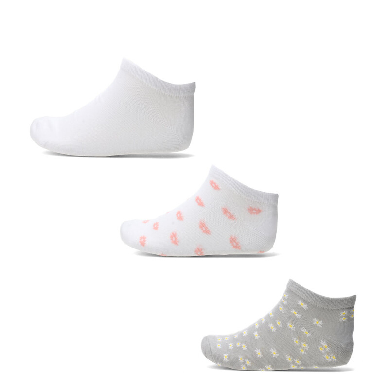 Medias Miss Carol Pack X3 Gris - Blanco
