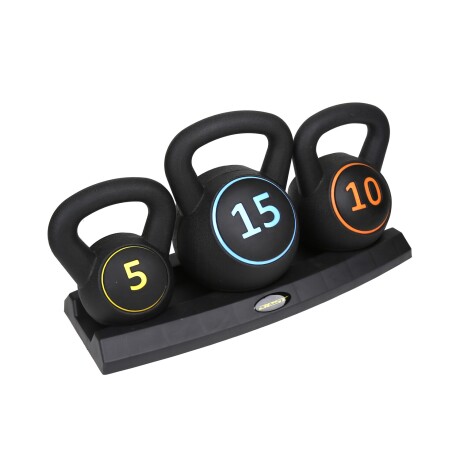 Set de Pesas Rusas de 5, 10 y 15lbs Best Negro