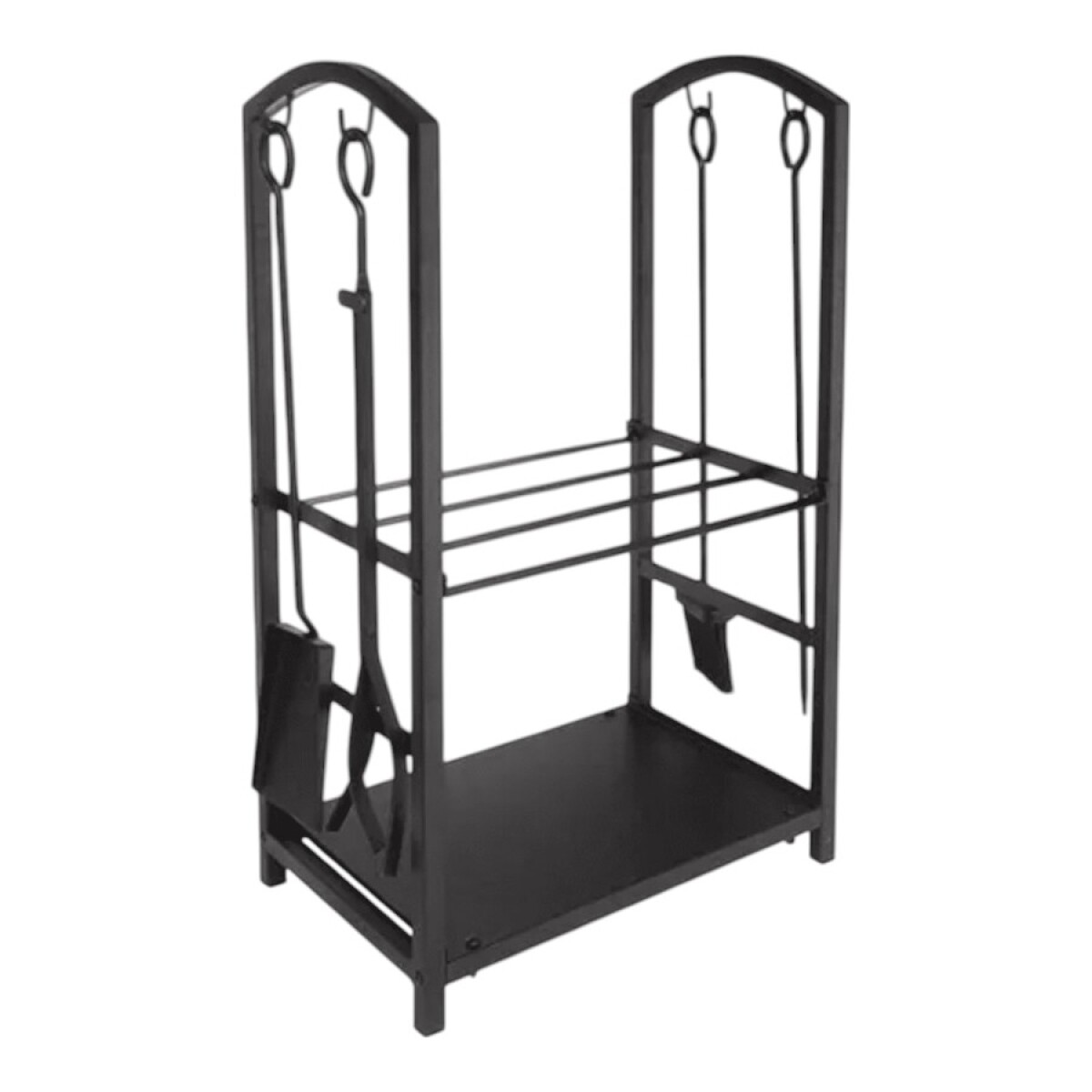 Rack para Leña con Herramientas de Acero 