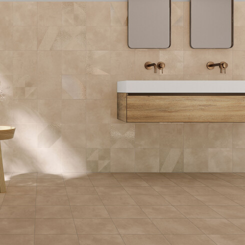 PORCELANATO 20X20 MATE BEIGE CEMENTOS Y MICROCEMENTOS GAMAS DE BEIGE