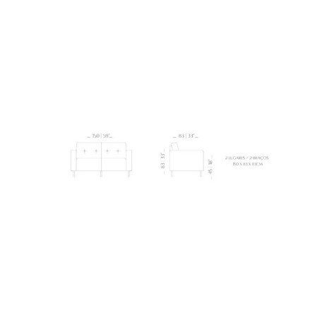SOFA HERVAL 2 LUGARES MH4250 CON BRAZOS. BEIGE SOFA HERVAL 2 LUGARES MH4250 CON BRAZOS. BEIGE
