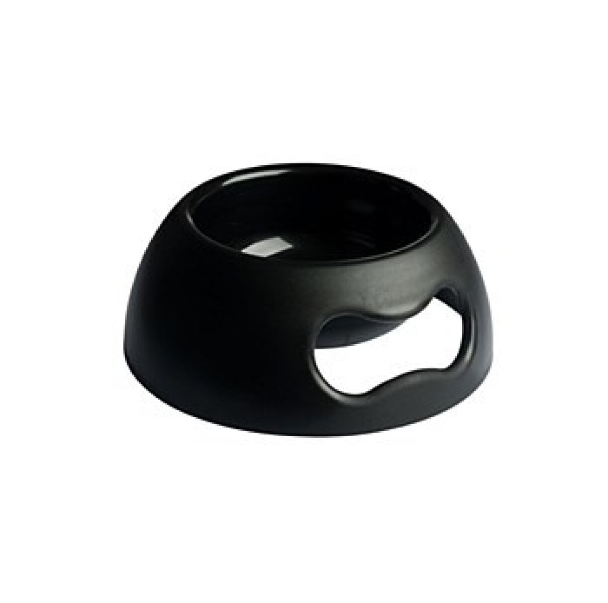 Comedero Pappy Mediano para Perros y Gatos - Negro - 24.5cm 