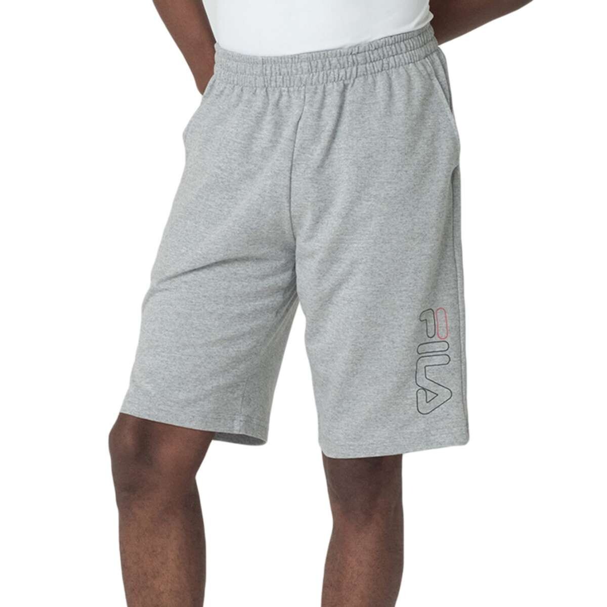 Fila Bermuda Practical Logo Outline Light Gris Hombre - Gris 