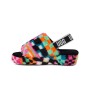 Fluff Yeah Slide Checks - Mujer Black Multi