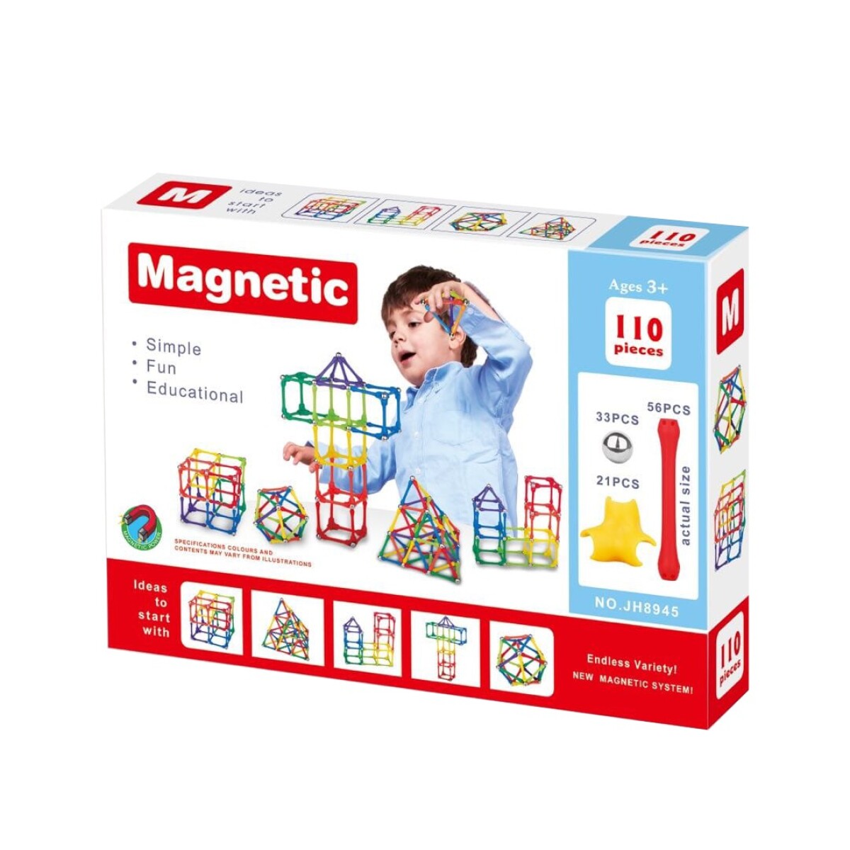 Bloques Magneticos Pack de 110 Piezas - 001 
