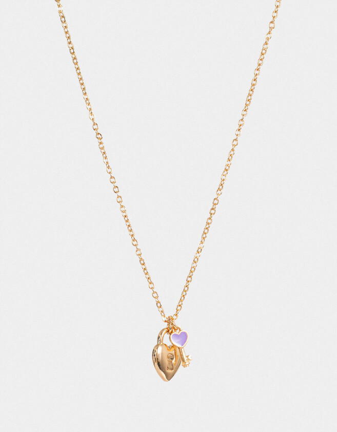 Cadena Corta con Dije Con corazón Cadena Corta Con Dije Corazón - Dorado