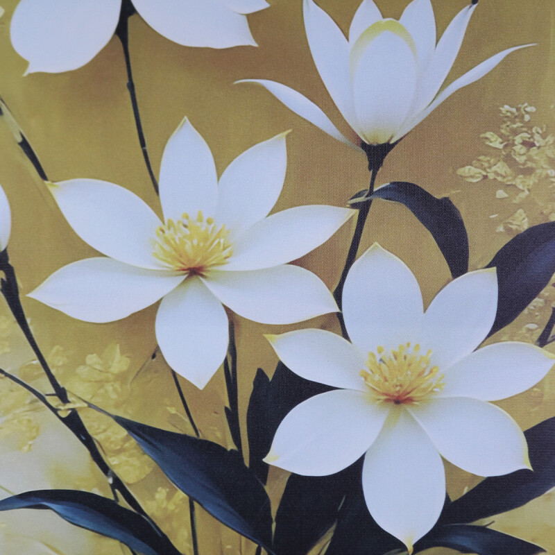 CUADRO DEC FLORES BLANCAS 60X90CM Unica