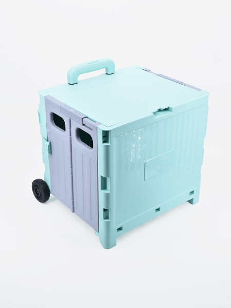 MALETA PLEGABLE PLASTICO VERDE AQUA