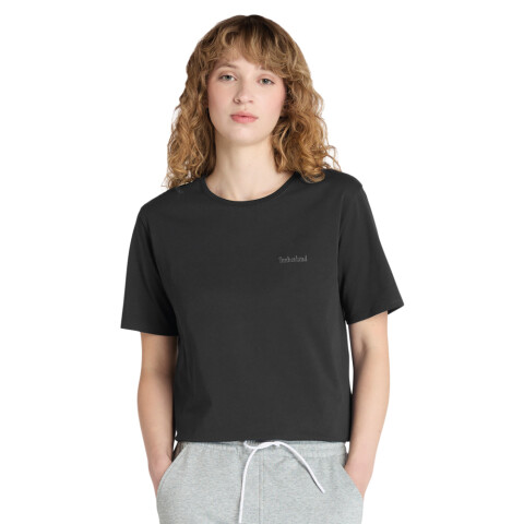Polo Logo Bordado Mujer Black