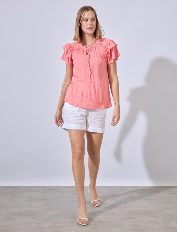 Blusa Frunces CORAL