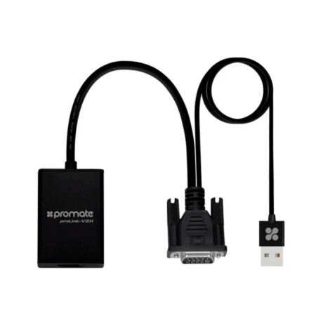 Adaptador Promate ProLink-V2H VGA a HDMI USB Adaptador Promate ProLink-V2H VGA a HDMI USB