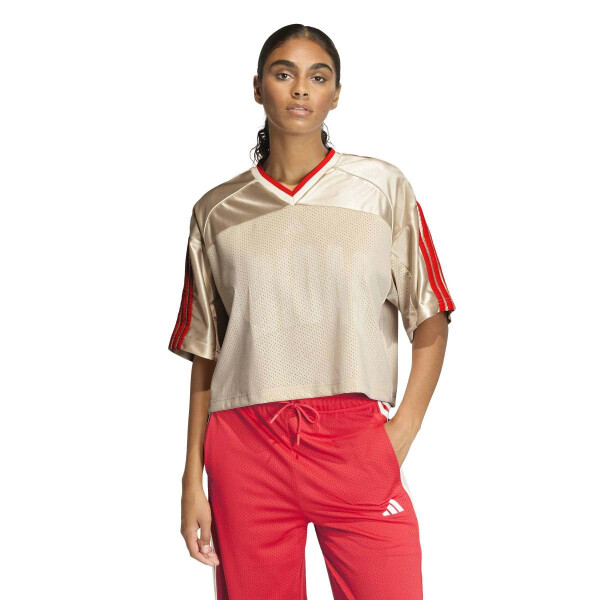 REMERA ADIDAS W STA SEAS TEE C Mujer JZ1073 Blanco-rojo