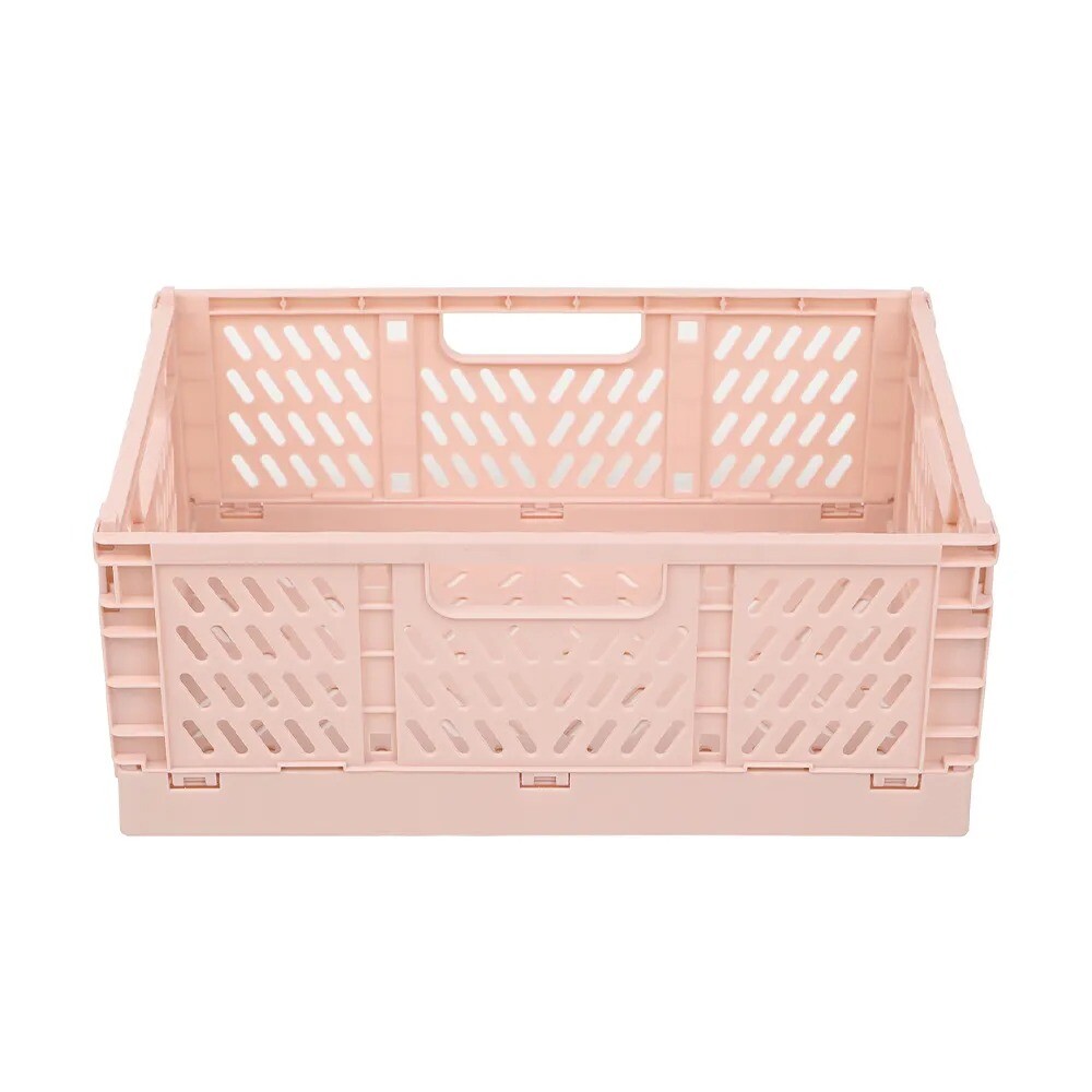 Cestos organizadores cajas plastico reforzado rosa